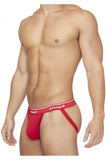 Papi 705910-999 3PK 1X1 Rib Jockstrap Color Black-Red-Turquoise