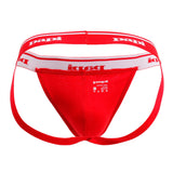 Papi 705910-999 3PK 1X1 Rib Jockstrap Color Black-Red-Turquoise