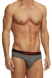 Papi 980403-950 3PK Cotton Stretch Brief Color Red-Gray-Black