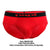 Papi 980403-950 3PK Cotton Stretch Brief Color Red-Gray-Black