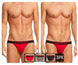 Papi 980911-950 3PK Cotton Stretch Jockstrap Color Red-Gray-Black