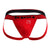 Papi 980911-950 3PK Cotton Stretch Jockstrap Color Red-Gray-Black