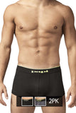 Papi UMPA048 2PK Microflex Brazilian Trunks Color Charcoal-Graphic