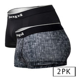 Papi UMPA048 2PK Microflex Brazilian Trunks Color Gray-Texture