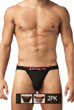 Papi UMPA049 2PK Microflex Jockstrap Color Berry-Texture