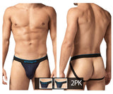 Papi UMPA049 2PK Microflex Jockstrap Color Teal-Leopard