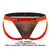 Papi UMPA051 Fashion Microflex Brazilian Jockstrap Color Orange Pixel Print