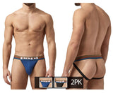 Papi UMPA087 2PK Microflex Jockstrap Color Blue-Black