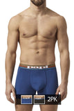 Papi UMPA088 2PK Microflex Brazilian Boxer Briefs Color Blue-Black