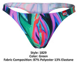 Pikante PIK 1829 Abstract Thongs Color Green