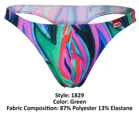 Pikante PIK 1829 Abstract Thongs Color Green
