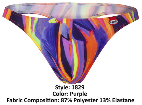 Pikante PIK 1829 Abstract Thongs Color Purple