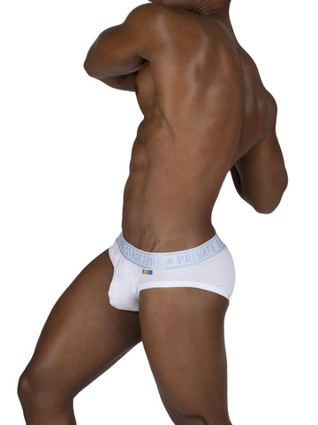 Private Structure EPUT4385 Pride 2PK Mid Waist Mini Briefs Color White-Green