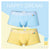 Private Structure EPUT4386 Pride 2PK Mid Waist Trunks Color Yellow-Blue