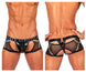 Private Structure LCUT4417 Alpha Low Waist Harness Trunks Color Black