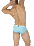 Private Structure PBUT4378 Bamboo Mid Waist Mini Briefs Color Bright Cyan