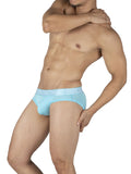 Private Structure PBUT4378 Bamboo Mid Waist Mini Briefs Color Bright Cyan