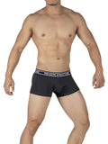 Private Structure PBUT4379 Bamboo Mid Waist Trunks Color Raven Black