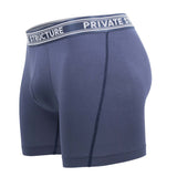 Private Structure PBUT4380 Bamboo Mid Waist Boxer Briefs Color Citadel Blue