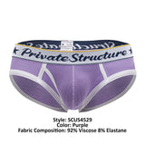 Private Structure SCUS4529 Classic Mid Waist Mini Briefs Color Purple