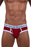 Private Structure SCUS4529 Classic Mid Waist Mini Briefs Color Red