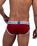 Private Structure SCUS4529 Classic Mid Waist Mini Briefs Color Red