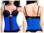 TrueShapers 1061 Latex free Workout Waist Training Cincher Color Blue