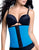 TrueShapers 1063 Latex free Workout Waist Training Cincher Color Turquoise