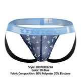 Unico 20070301234 Palm Tree Jockstrap Color 90-Blue