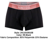 Unico 24110100108 Oro Rosa Trunks Color 99-Black