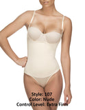 Vedette 107 Evonne Underbust Bodysuit in Bikini Color Nude