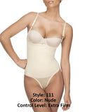 Vedette 111 Evonne Underbust Bodysuit in Thong Color Nude