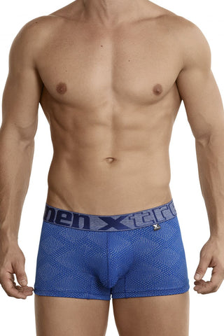 Xtremen 54446C Jacquard Stripes Boxer Briefs Color Blue