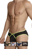 Xtremen 91040-3 3PK Briefs Color Black-White-Blue