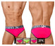 Xtremen 91053-3 3PK Briefs Color Fuchsia-Green-Fuchsia