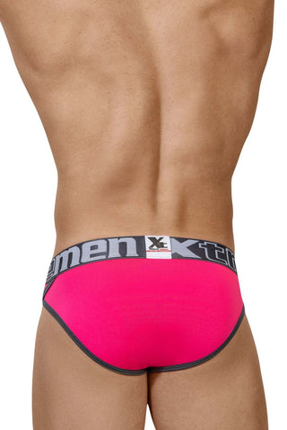 Xtremen 91053-3 3PK Briefs Color Fuchsia-Green-Fuchsia