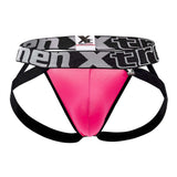 Xtremen 91054X-3 3PK Jockstrap Color Petrol-Fuchsia-Petrol