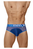 Xtremen 91059 Peekaboo Mesh Briefs Color Blue