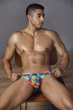 Xtremen 91146 Printed Microfiber Thongs Color Rainbow Prism