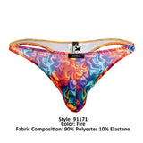 Xtremen 91171 Printed Thongs Color Fire