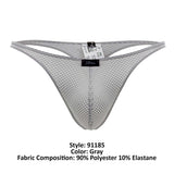 Xtremen 91185 Mesh Thongs Color Gray