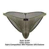 Xtremen 91187 Tulle Mesh Bikini Color Green