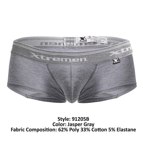 Xtremen 91205B Cotton Blend Trunks Color Jasper Gray