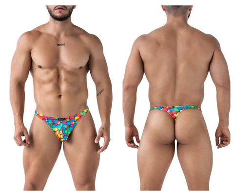 Xtremen 91247 Printed Thongs Color Bubbles