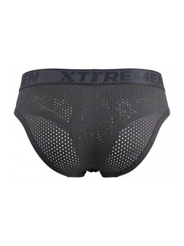 Xtremen 91250 Microfiber Mesh Briefs Color Gray