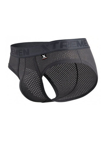 Xtremen 91250 Microfiber Mesh Briefs Color Gray