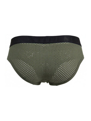 Xtremen 91250 Microfiber Mesh Briefs Color Military Green