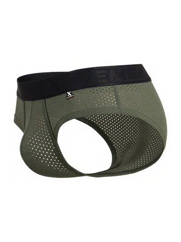 Xtremen 91250 Microfiber Mesh Briefs Color Military Green