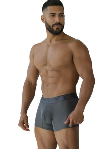 Xtremen 91251 Microfiber Mesh Boxer Briefs Color Gray