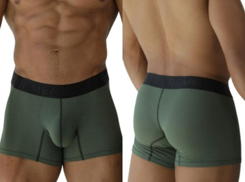 Xtremen 91251 Microfiber Mesh Boxer Briefs Color Military Green